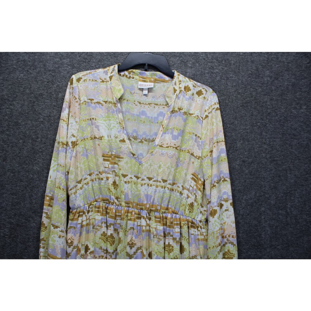 Shyanne Women's Large Watercolor Southwestern Cowgirl Long Sleeve Maxi Dress - Picture 4 of 8